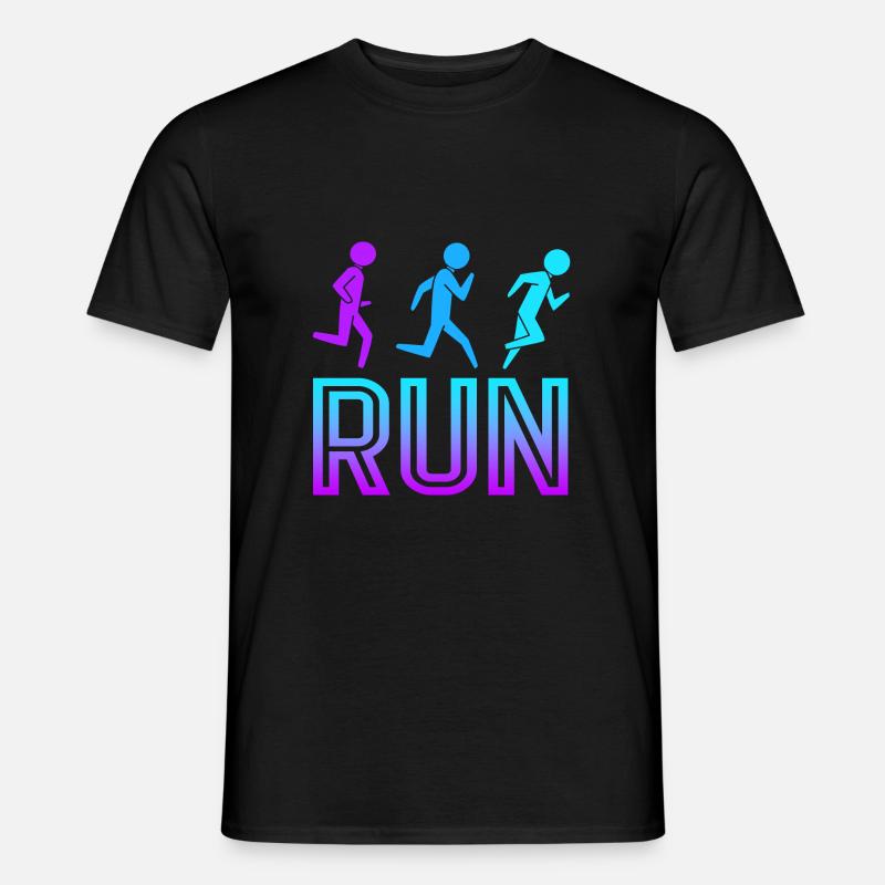 Marathon Marathonläufer - Männer T-Shirt - Schwarz