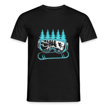 Snowboard Snowboarding Snowboard Holidays Snowboarders - Men's T-Shirt - black - Front - AI Model Male 178 light (178cm)