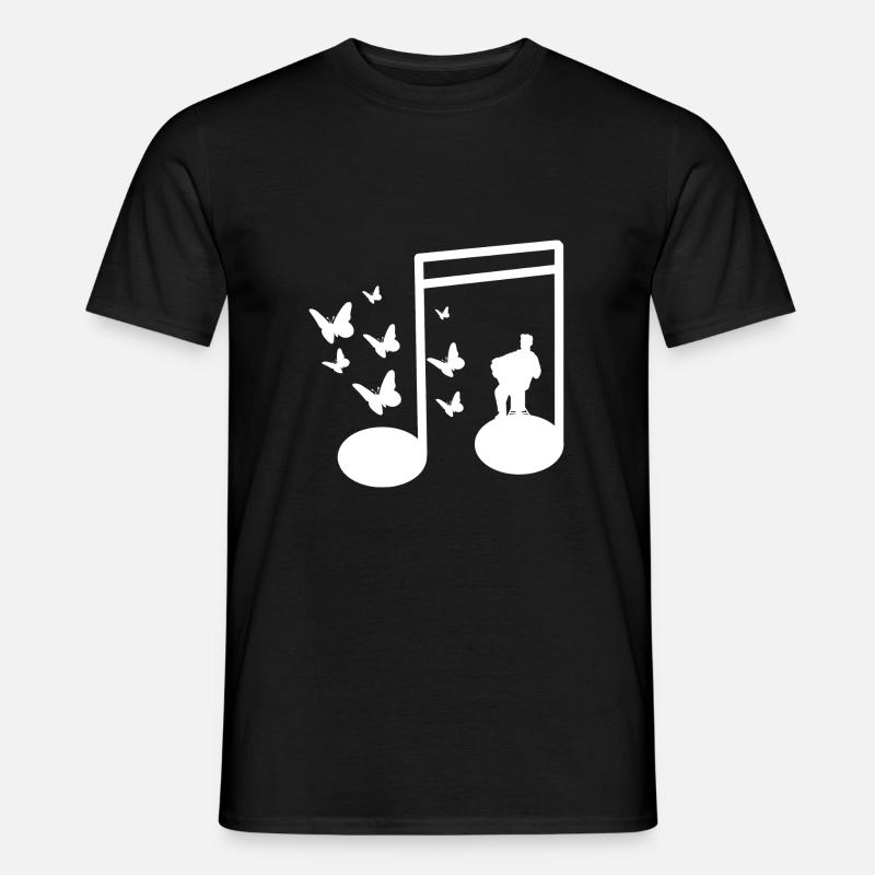 Akkordeon - Männer T-Shirt - Schwarz