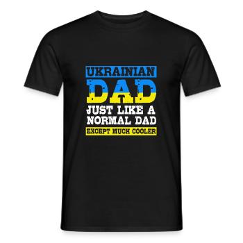 Ukraine Père Fête des Pères Cadeau Papa - T-shirt homme - noir - Devant - AI Model Male 178 light (178cm)