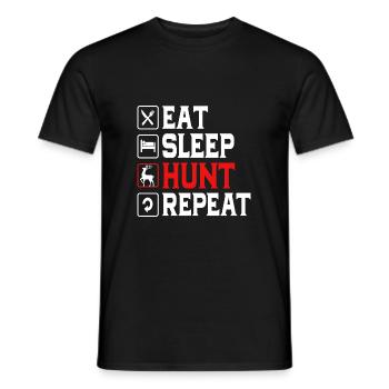 Chasse au chasseur - T-shirt homme - noir - Devant - AI Model Male 178 light (178cm)