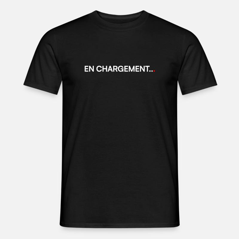 Laden, Humor, müde, nerdig - Männer T-Shirt - Schwarz
