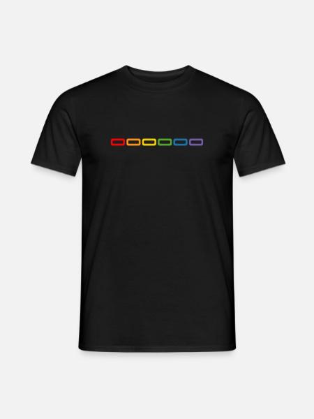 LGBT shirt rainbow for the next CSD. - Men's T-Shirt - black
