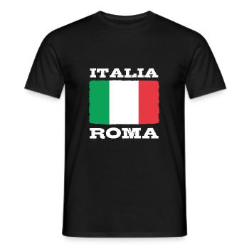 Italie Italie Italie Italien Drapeau italien Rome - T-shirt homme - noir - Devant - AI Model Male 178 light (178cm)