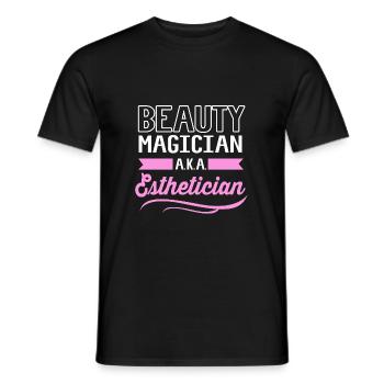 Beautician - Men's T-Shirt - black - Front - AI Model Male 178 light (178cm)