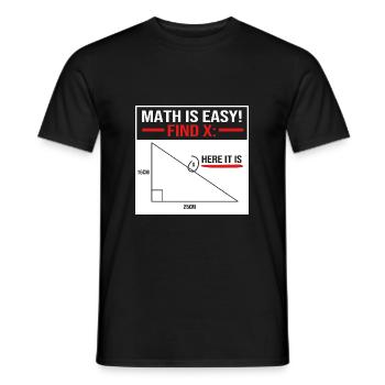 Mathematics - Men's T-Shirt - black - Front - AI Model Male 178 light (178cm)