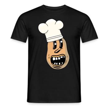 Drôle de restaurant de cuisine de légumes de pommes de terre - T-shirt homme - noir - Devant - AI Model Male 178 light (178cm)