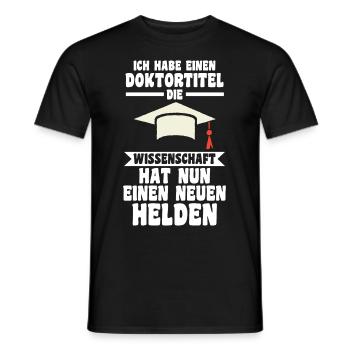 Doktor Abschluss Doktorand Promotion Doktortitel - Männer T-Shirt - Schwarz - Vorne - AI Model Male 178 light (178cm)