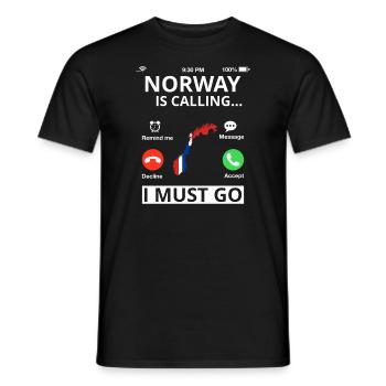 Norwegen Flagge Skandinavien Norwegische Fahne - Männer T-Shirt - Schwarz - Vorne - AI Model Male 178 light (178cm)