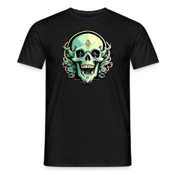 Totenkopf - Männer T-Shirt - Schwarz - Vorne - AI Model Male 178 light (178cm)