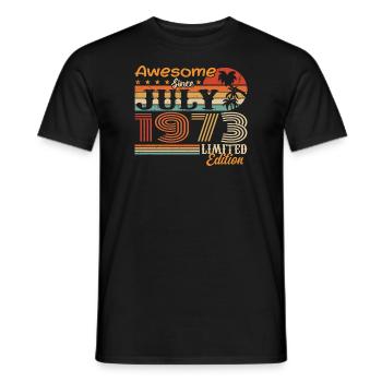 Juli 1972 Juli Geburtstagsgeschenk Juli 1972 - Männer T-Shirt - Schwarz - Vorne - AI Model Male 178 light (178cm)