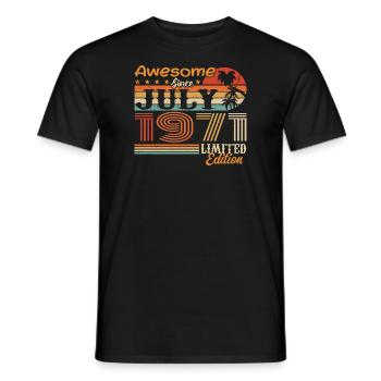 Juli 1971 Juli Geburtstagsgeschenk Juli 1971 - Männer T-Shirt - Schwarz - Vorne - AI Model Male 178 light (178cm)
