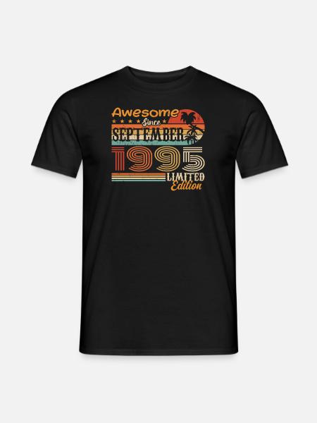 September 1995 - Birthday 1995 September - Men's T-Shirt - black