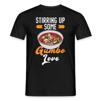 Gumbo Lover Foodie Louisiane Cuisine Cajun Cuisine - T-shirt homme - noir - Devant - AI Model Male 178 light (178cm)