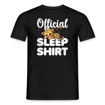 Gepard Chemise de nuit officielle Lazy Relax - T-shirt homme - noir - Devant - AI Model Male 178 light (178cm)