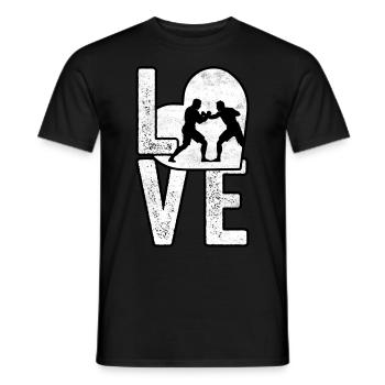 L’amour de la lutte - T-shirt homme - noir - Devant - AI Model Male 178 light (178cm)