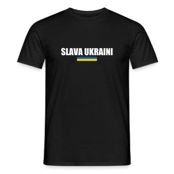 Slava ukraini - Men's T-Shirt - black - Front - AI Model Male 178 light (178cm)