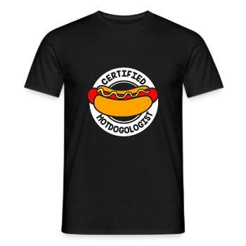 Collation hot-dog - T-shirt homme - noir - Devant - AI Model Male 178 light (178cm)