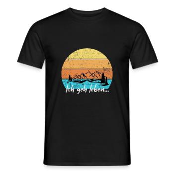 ich geh leben - Männer T-Shirt - Schwarz - Vorne - AI Model Male 178 light (178cm)