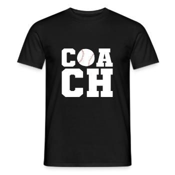 Softball Joueur Softball Entraîneur - T-shirt homme - noir - Devant - AI Model Male 178 light (178cm)