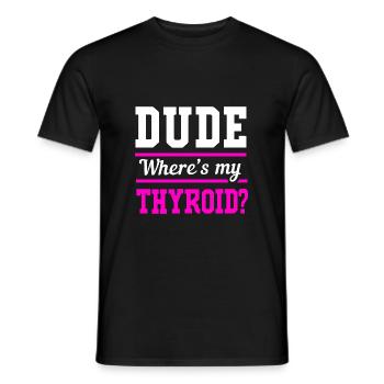 Thyroid cancer Thyroid cancer - Men's T-Shirt - black - Front - AI Model Male 178 light (178cm)