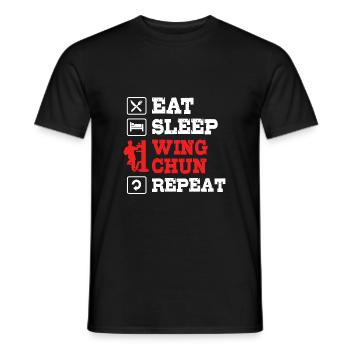 Wing Chun - Men's T-Shirt - black - Front - AI Model Male 178 light (178cm)