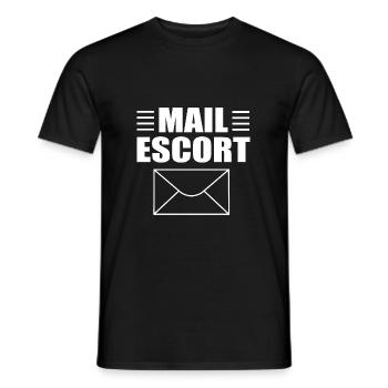 Postbote - Männer T-Shirt - Schwarz - Vorne - AI Model Male 178 light (178cm)