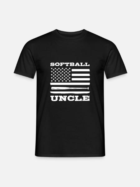 Softball Softball Player Uncle - Men's T-Shirt - black