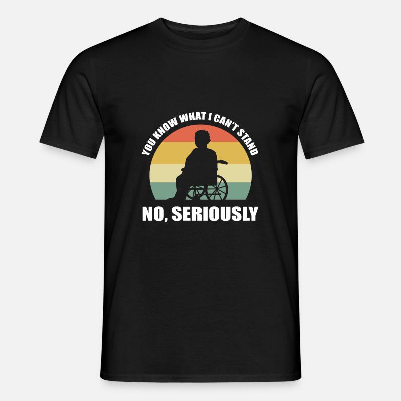 Rollstuhl - Männer T-Shirt - Schwarz