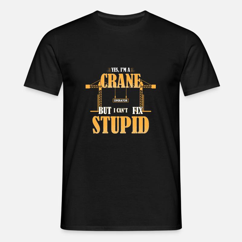 Crane operator crane - Men's T-Shirt - black