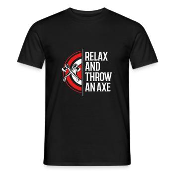 Axt Werfen - Männer T-Shirt - Schwarz - Vorne - AI Model Male 178 light (178cm)