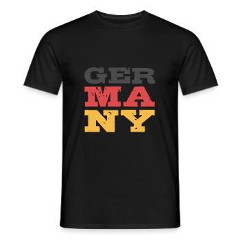 Germany - Men's T-Shirt - black - Front - AI Model Male 178 light (178cm)