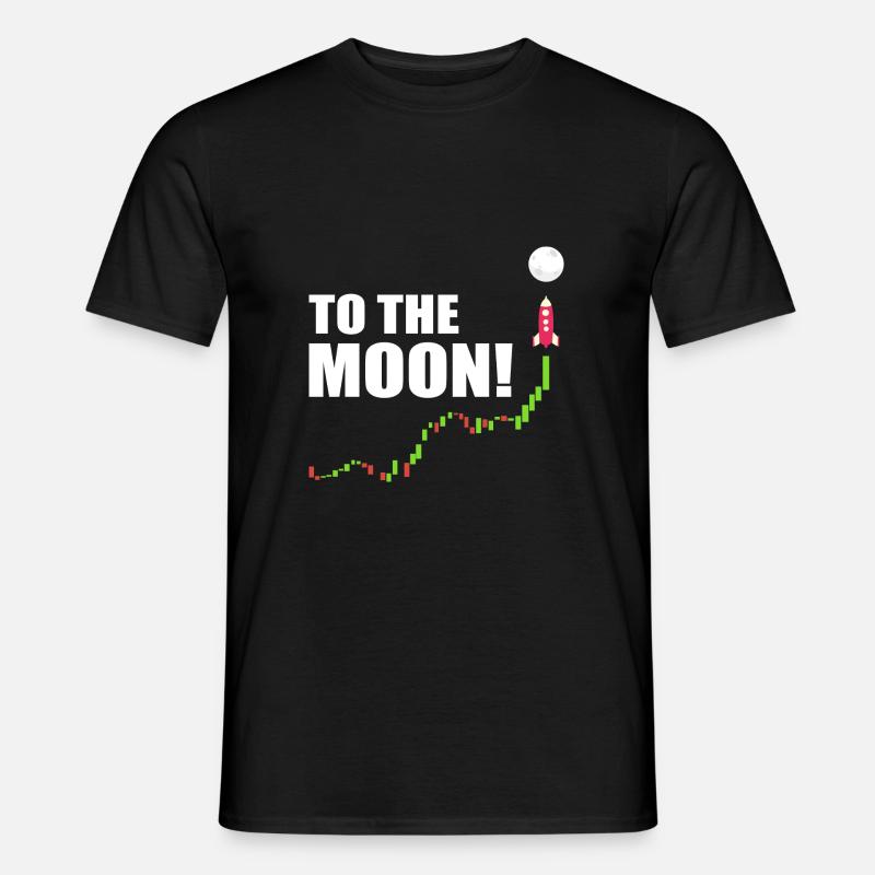 Bitcoin To The Moon - Männer T-Shirt - Schwarz