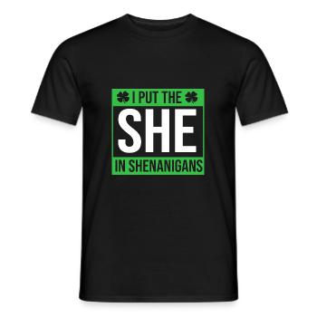 Shenanigan - Men's T-Shirt - black - Front - AI Model Male 178 light (178cm)