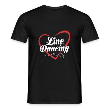 Danse en ligne - T-shirt homme - noir - Devant - AI Model Male 178 light (178cm)