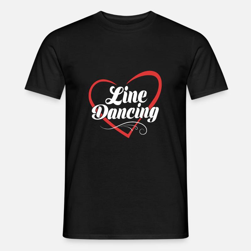Linedance - Männer T-Shirt - Schwarz