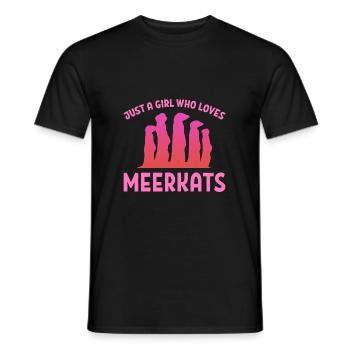 Erdmännchen Mädchen Tochter - Männer T-Shirt - Schwarz - Vorne - AI Model Male 178 light (178cm)