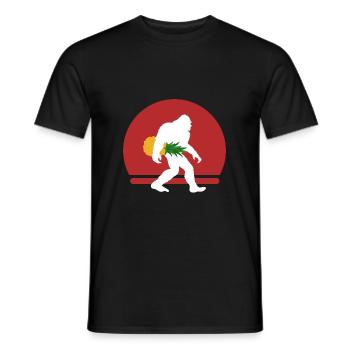 Ananas Bigfoot Big Foot - Männer T-Shirt - Schwarz - Vorne - AI Model Male 178 light (178cm)