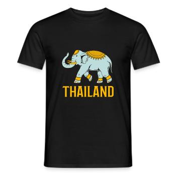 Thaïlande - T-shirt homme - noir - Devant - AI Model Male 178 light (178cm)