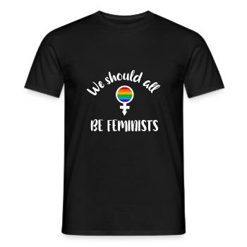 Gleichberechtigung - Männer T-Shirt - Schwarz - Vorne - AI Model Male 178 light (178cm)