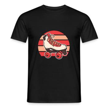 Rollschuhlaufen Rollschuhe Inline-Skates - Männer T-Shirt - Schwarz - Vorne - AI Model Male 178 light (178cm)
