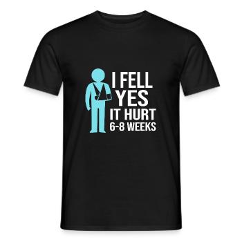 Gebrochener Arm Knochen Knochenbruch - Männer T-Shirt - Schwarz - Vorne - AI Model Male 178 light (178cm)