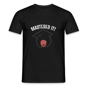 Master's Degree Graduation Ceremony - Men's T-Shirt - black - Front - AI Model Male 178 light (178cm)