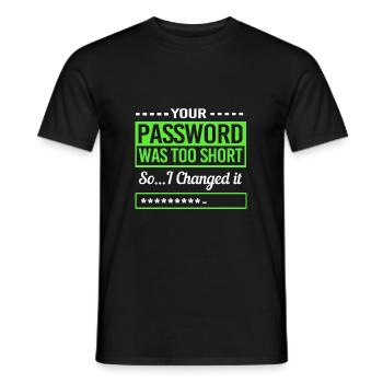 Cybersecurity Cyber Programmer Hacker - Men's T-Shirt - black - Front - AI Model Male 178 light (178cm)