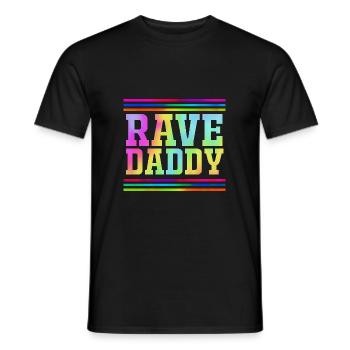 Rave Raver Techno music Techno bass Mischpult - Männer T-Shirt - Schwarz - Vorne - AI Model Male 178 light (178cm)