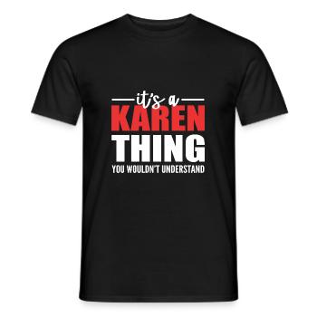 Karen - Men's T-Shirt - black - Front - AI Model Male 178 light (178cm)