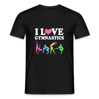 Gymnastes Athlétisme Gymnastique - T-shirt homme - noir - Devant - AI Model Male 178 light (178cm)