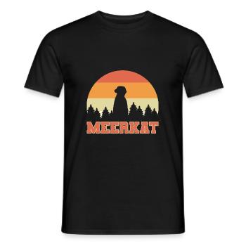 Meerkat - Men's T-Shirt - black - Front - AI Model Male 178 light (178cm)