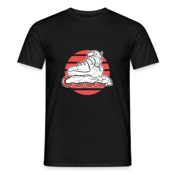 Rollschuhlaufen Rollschuhe Inline-Skates - Männer T-Shirt - Schwarz - Vorne - AI Model Male 178 light (178cm)