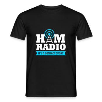 Antenne radio amateur - T-shirt homme - noir - Devant - AI Model Male 178 light (178cm)